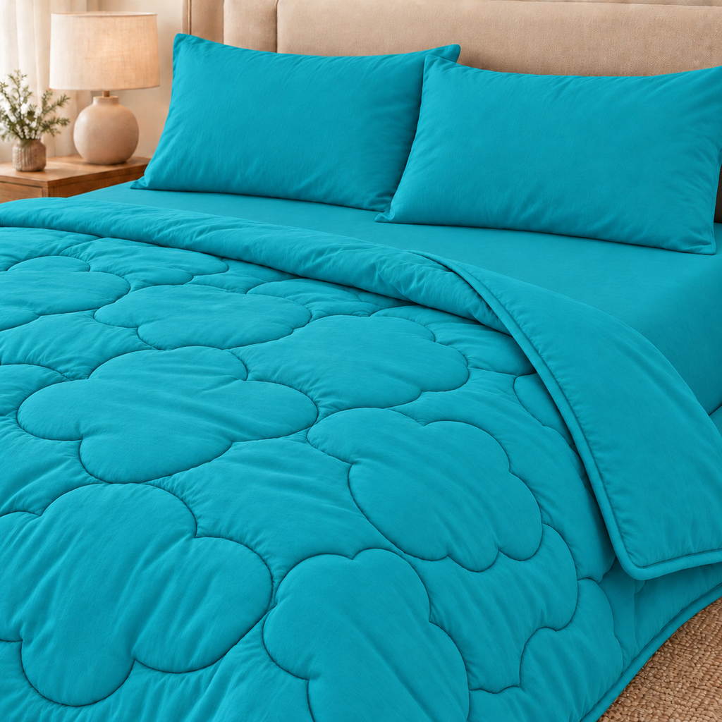 Teal Clover 4-Piece Comforter Set