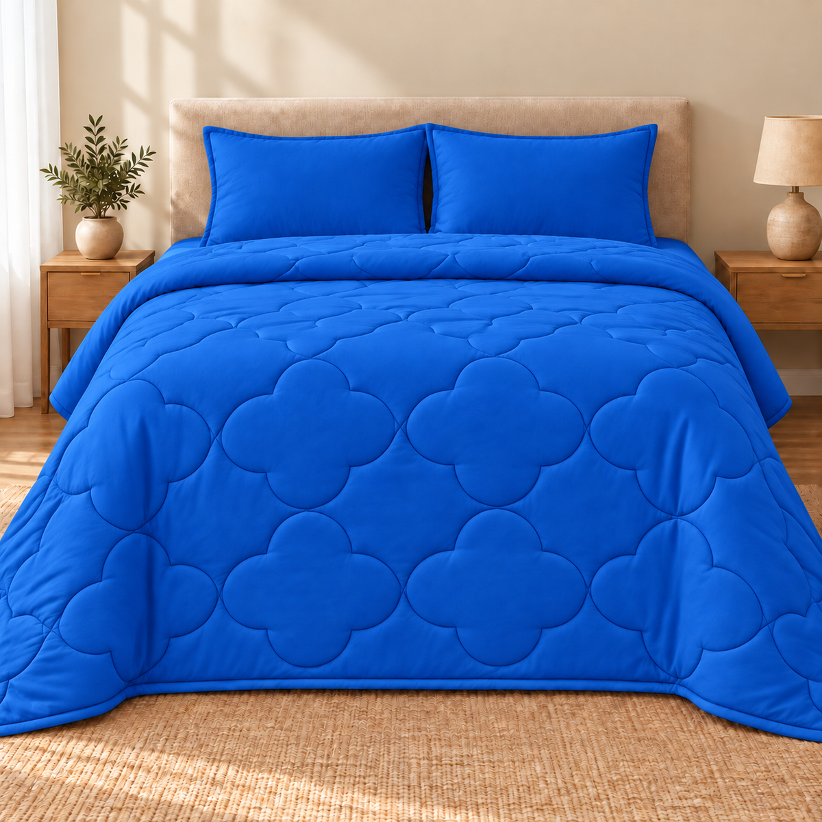 Cobalt Clover 4-Piece Comforter Set
