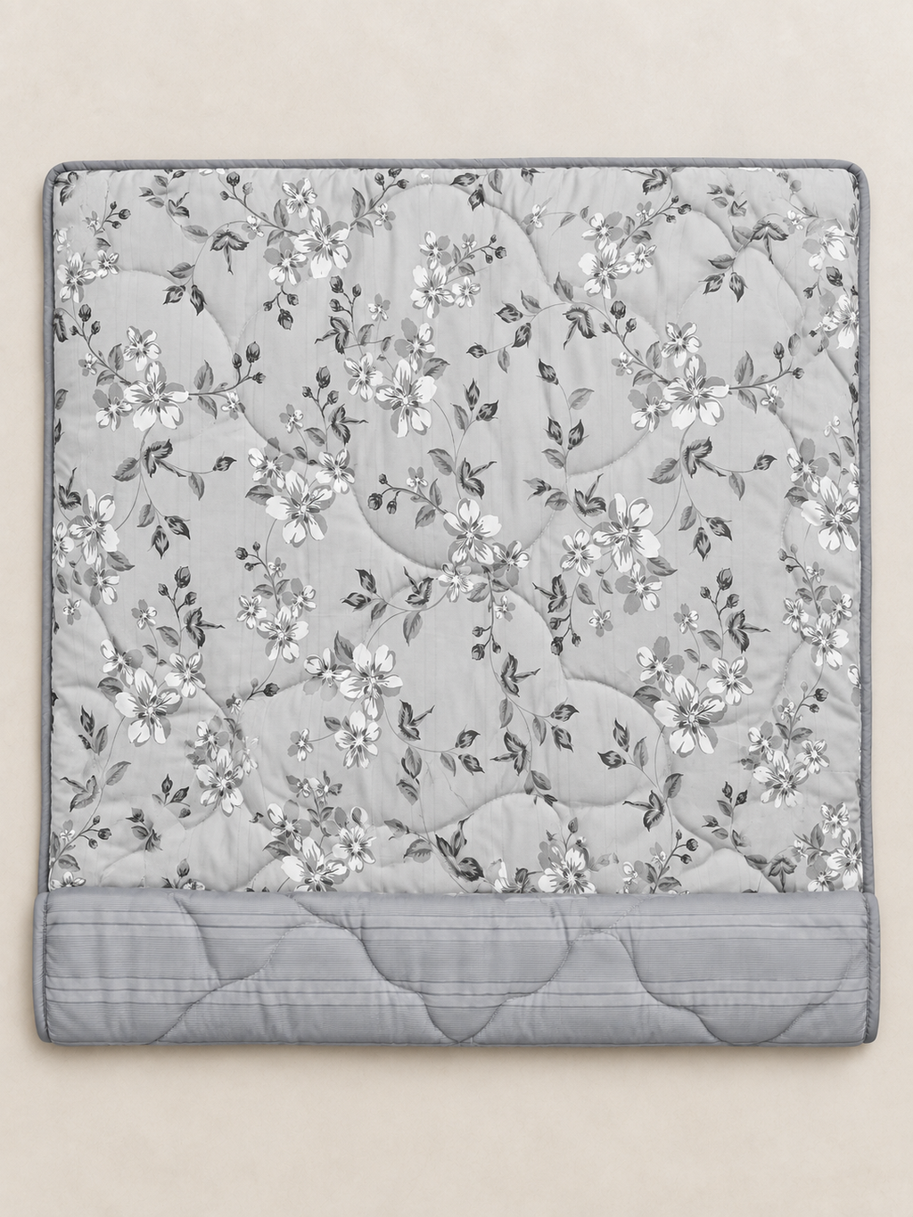 Silver Blossom 4-Piece Reversible Comforter Set