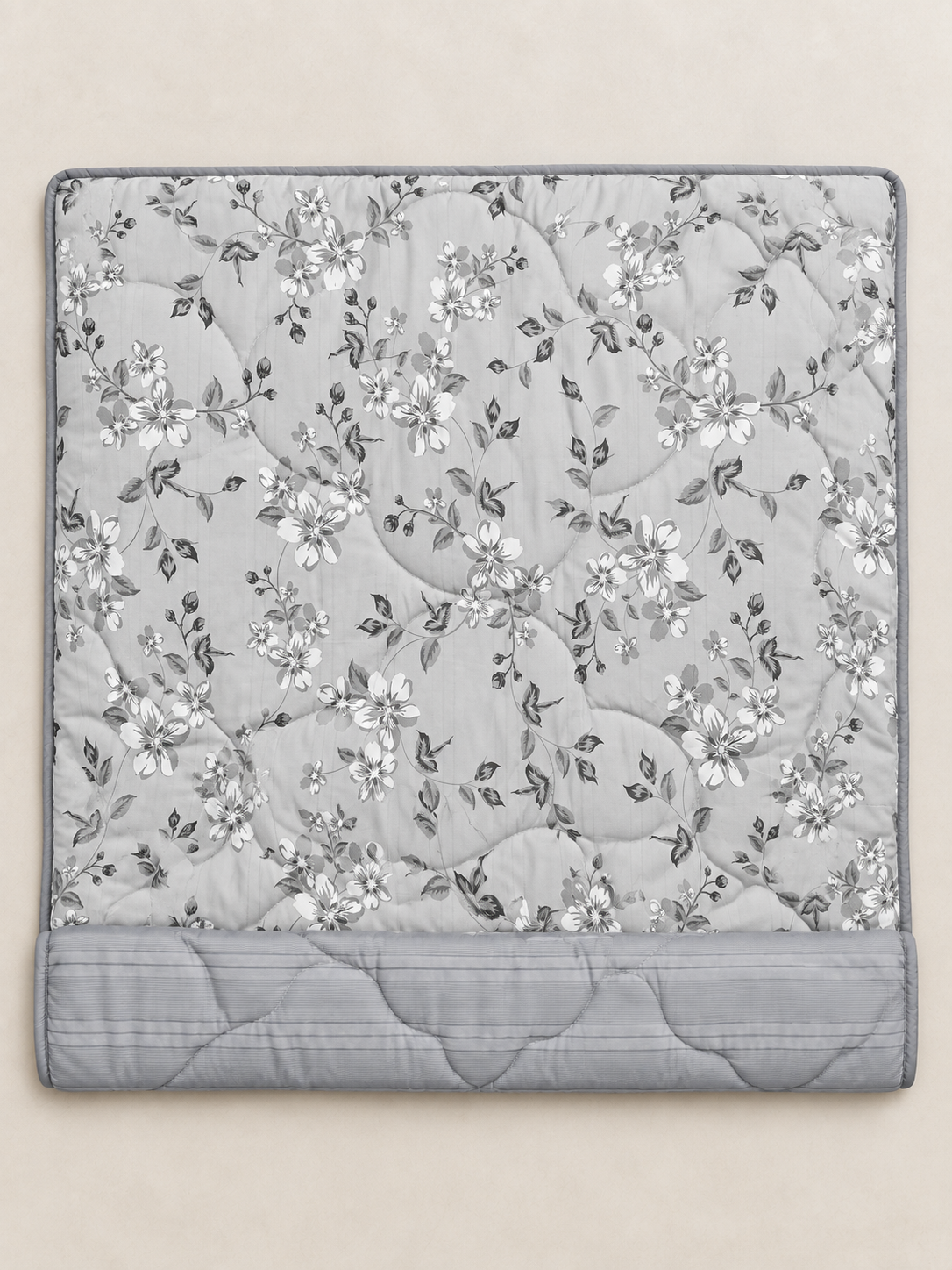 Silver Blossom 4-Piece Reversible Comforter Set