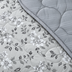 Silver Blossom 4-Piece Reversible Comforter Set