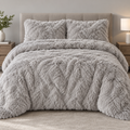 Mink Grey Premium Shaggy Comforter Set (4 Pcs)