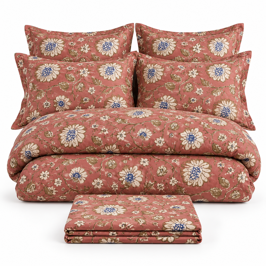 Indigo Petal 6-Piece Comforter Set
