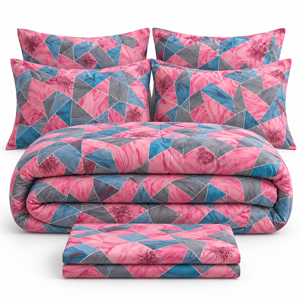 Rose Mosaic 6-Piece Comforter Set