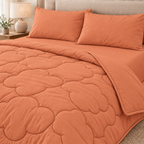 Terracotta Clover 4-Piece Comforter Set