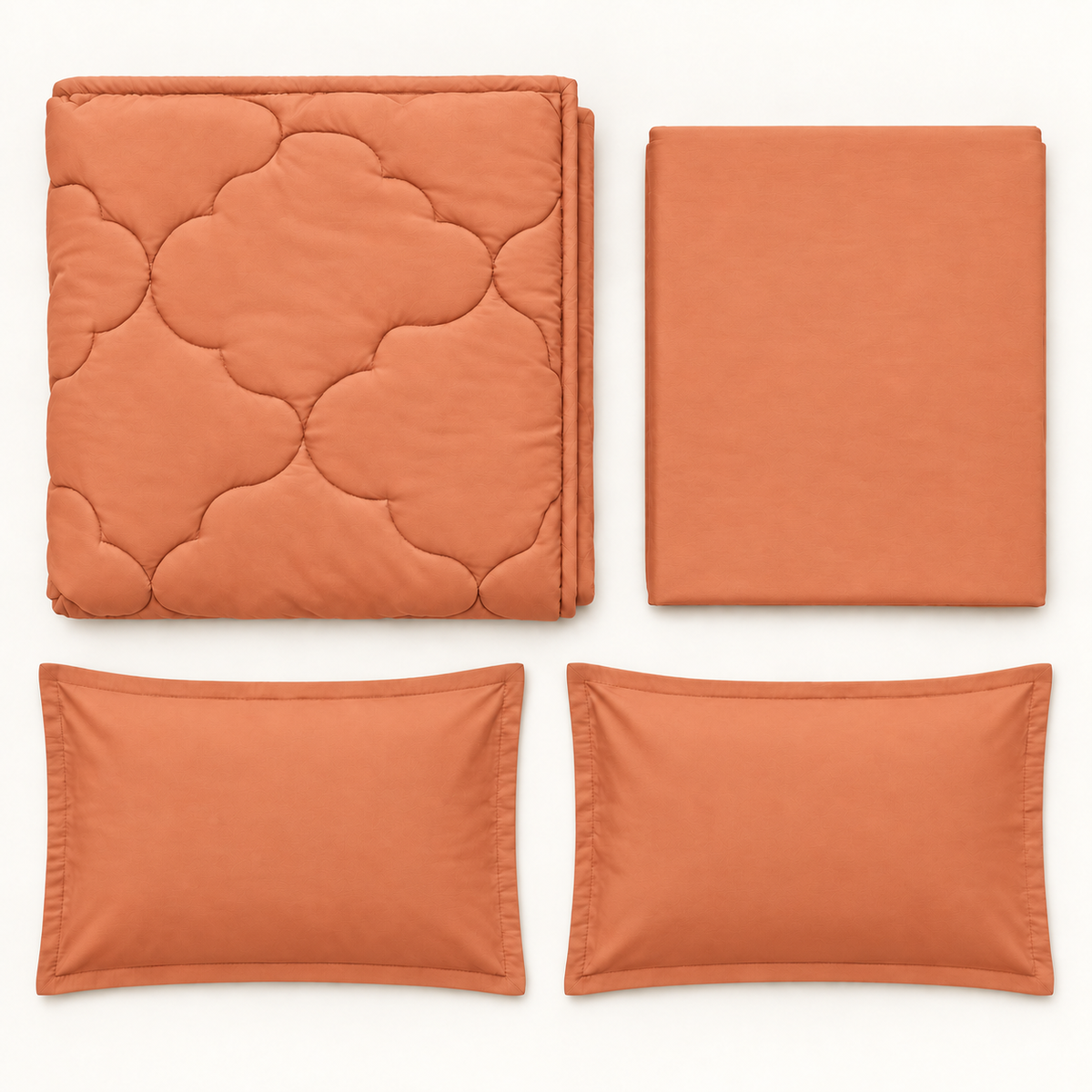 Terracotta Clover 4-Piece Comforter Set