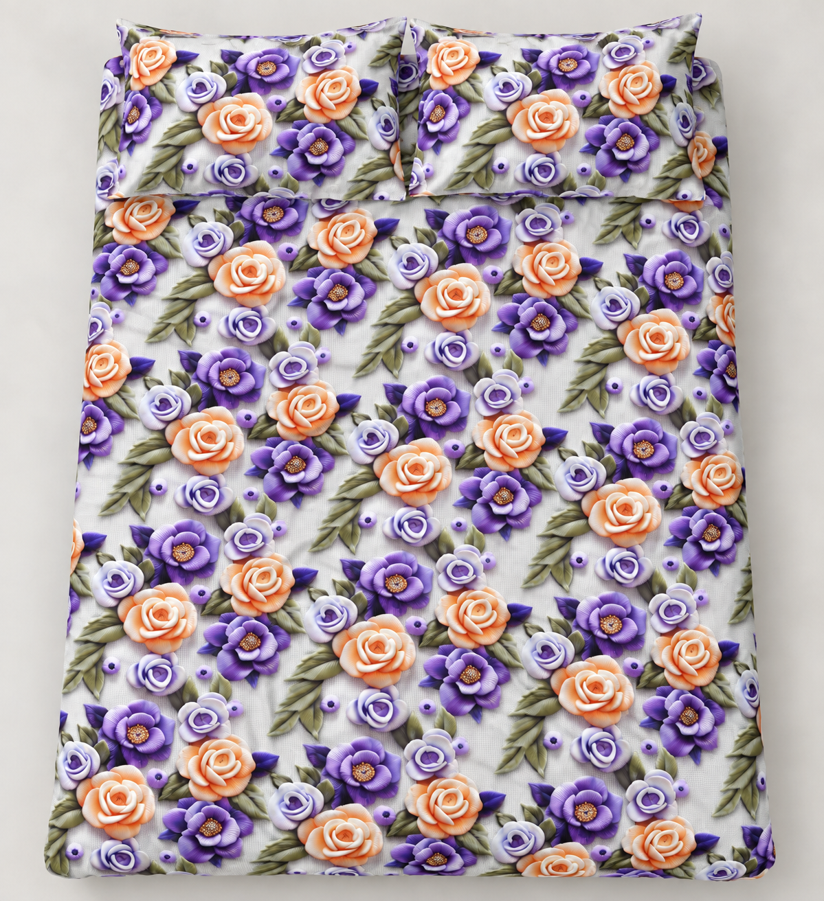 Amethyst Rose | Ultra HD Digital Printed Bedsheets - 010