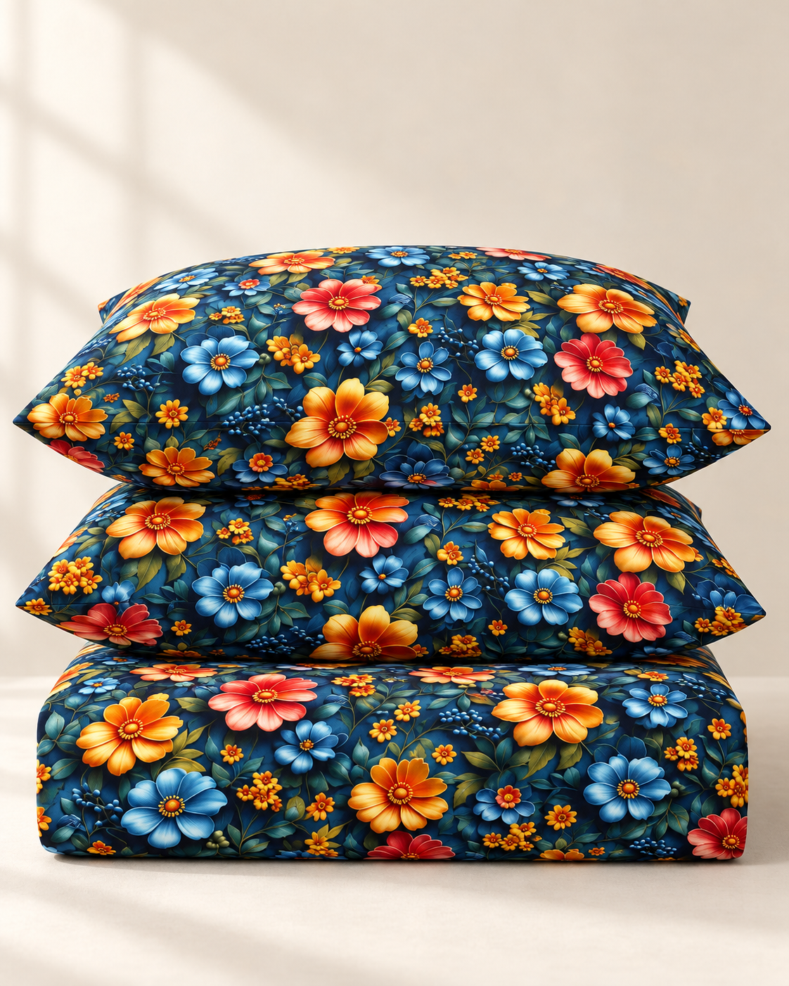 Sapphire Blaze | Ultra HD Digital Printed Bedsheets - 005
