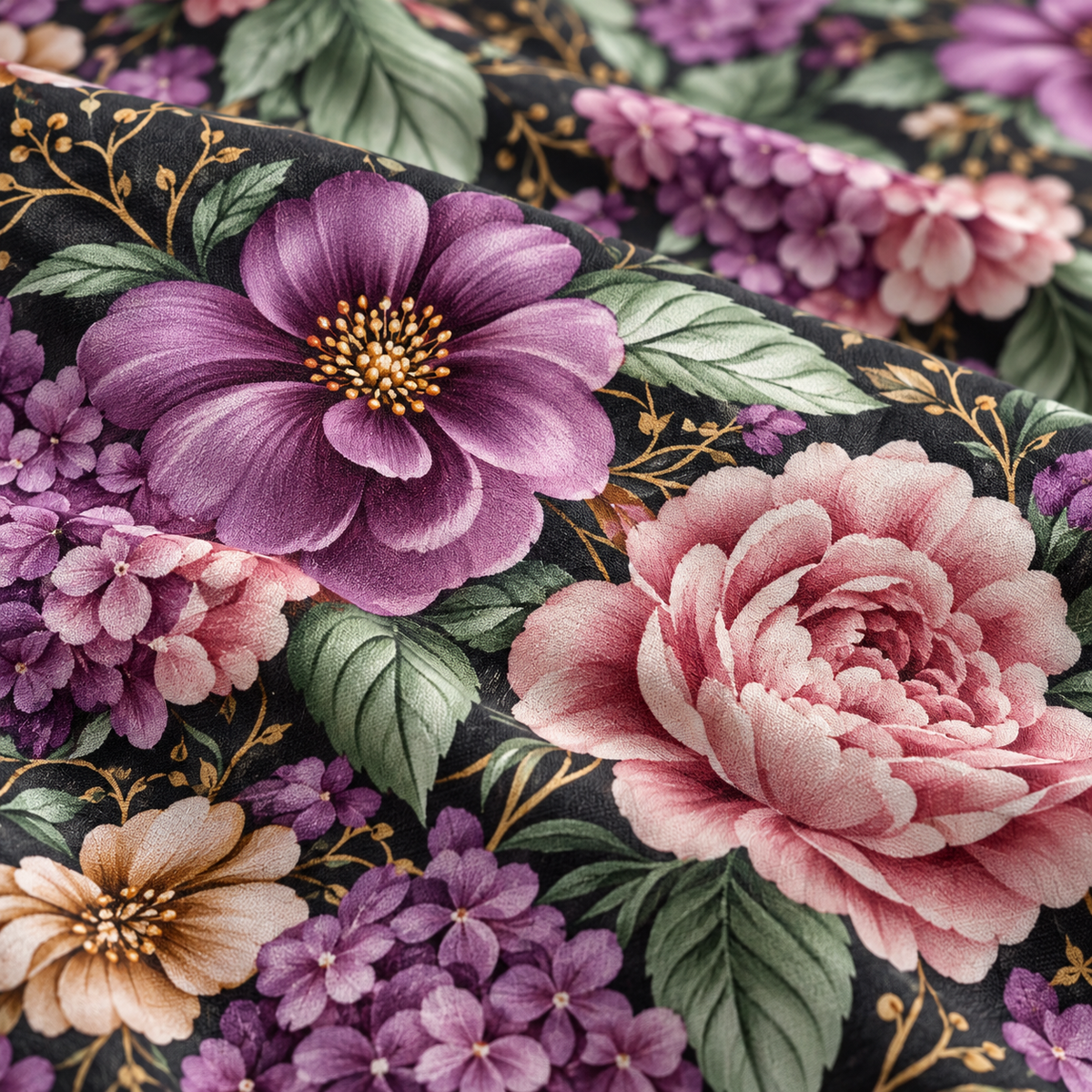 Midnight Garden | Ultra HD Digital Printed Bedsheets - 019