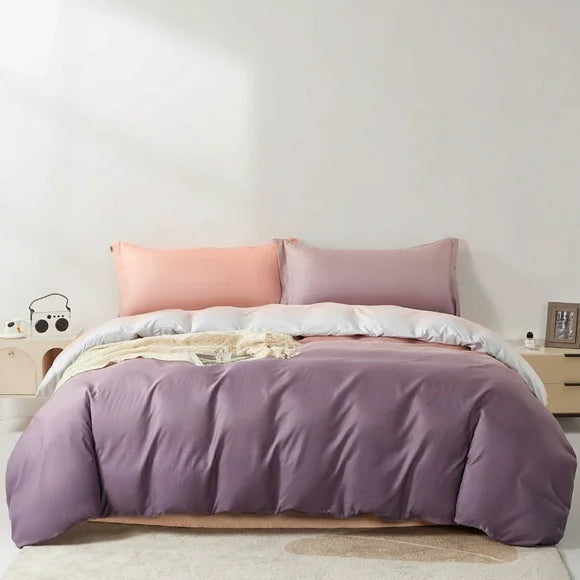 Lavender Peach - Quilt Cover Sets - 6Pcs