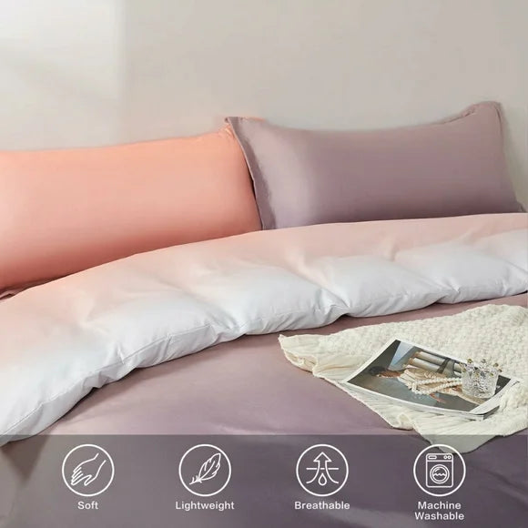 Lavender Peach - Quilt Cover Sets - 6Pcs